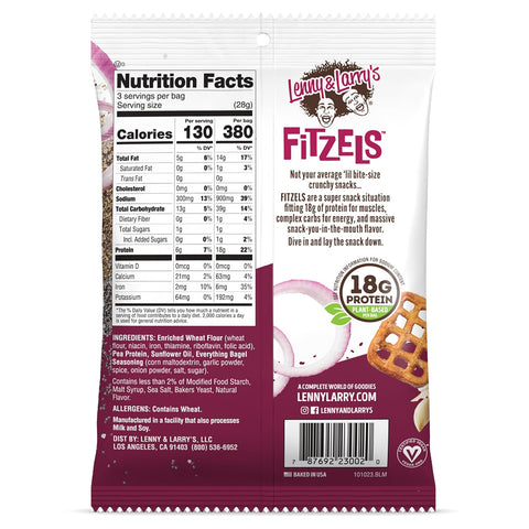 Lenny & Larry Fitzels Protein Pretzels Everything Bagel 8 Pack | 85g