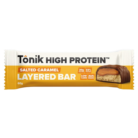 Tonik Salted Caramel Protein Bars 12 Pack | 60g
