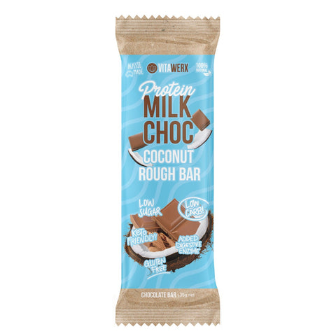 Vita Werx Protein Bars Coconut Rough Milk Choc 12 Pack | 35g