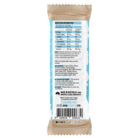 Vita Werx Protein Bars Milk Choc 12 Pack | 35g