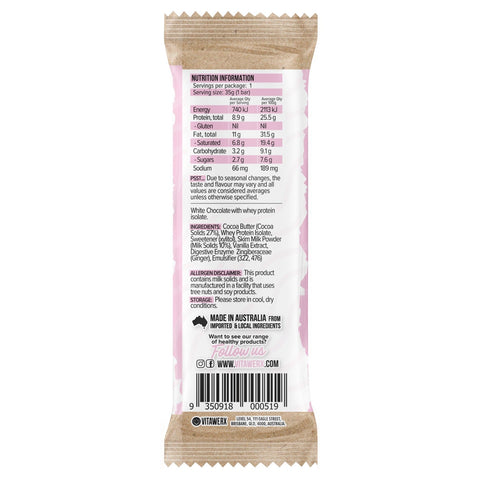 Vita Werx Protein Bars White Choc 12 Pack | 35g