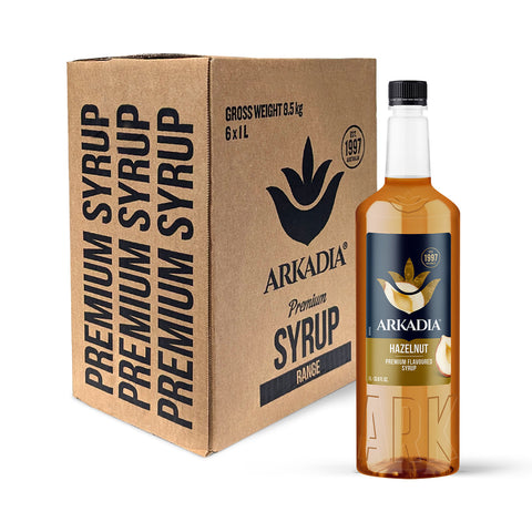 Arkadia Hazelnut Syrup Box | 6 x 1L