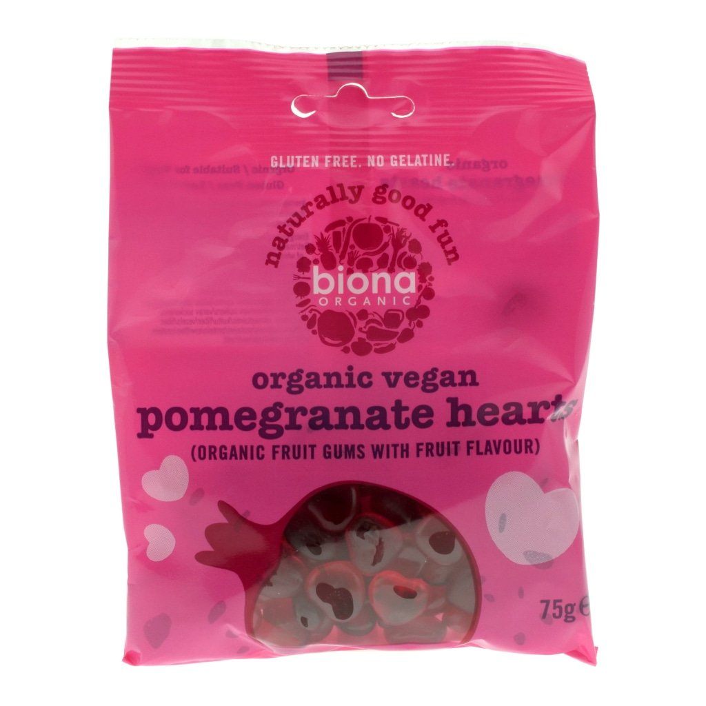 Biona Organic Pomegranate Hearts 75g – Bulk Eats Warehouse