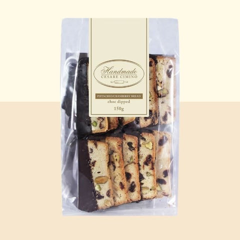 Choc Dipped Pistachio & Cranberry Almond Bread 150g-Cesare Cimino-iPantry-australia