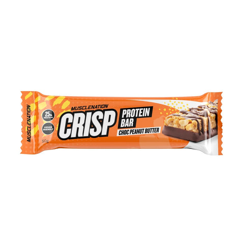 Crisp Protein Bar Choc Peanut Butter - Box of 12-Muscle Nation-iPantry-australia