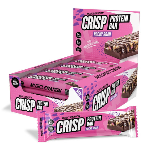 Crisp Protein Bar Rocky Road - Box of 12-Muscle Nation-iPantry-australia