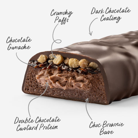 Custard Protein Bar Choc Fudge Brownie - Box of 12-Muscle Nation-iPantry-australia