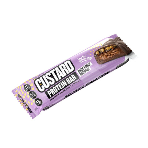 Custard Protein Bar Choc Fudge Brownie - Box of 12-Muscle Nation-iPantry-australia
