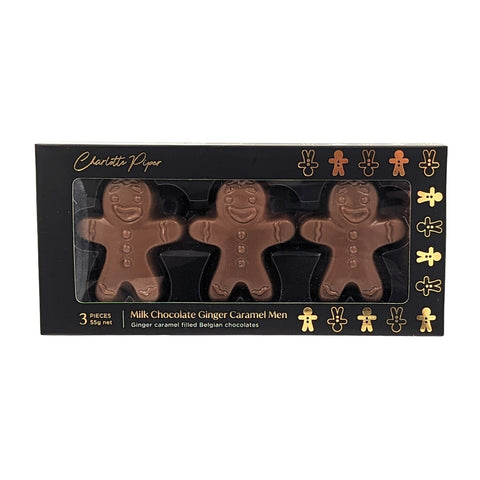 Ginger Caramel Men Milk Chocolate 3p 55g-Indulgence-Charlotte Piper-iPantry-australia