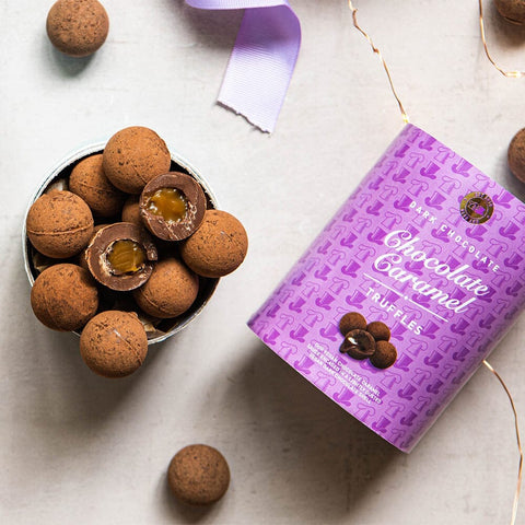 Joe & Seph's Gift Box of Dark Chocolate Caramel Truffles 100g-Joe & Seph's-iPantry-australia