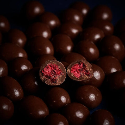 Milk Chocolate Pearls Raspberry Ripe 100g-Indulgence-Godiva-iPantry-australia