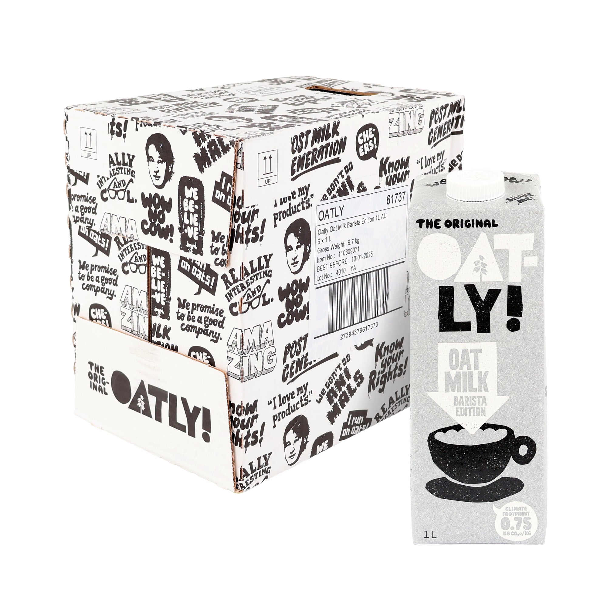 Oatly Oat Milk Barista Edition Box | 6 x 1L