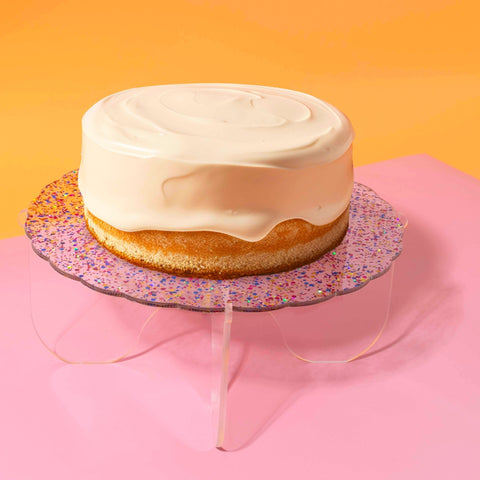 Plateau Gateau 3-Piece Cake Stand (Glitter / Clear)-Cake & Candle-iPantry-australia