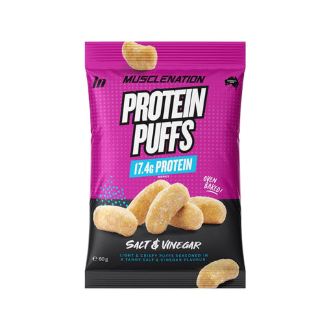 Protein Puffs Salt & Vinegar - Box of 6-Muscle Nation-iPantry-australia