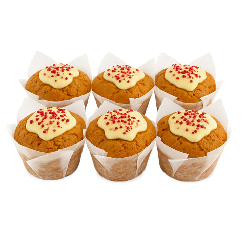 FIG Raspberry & White Chocolate Muffin Large 6 Pack