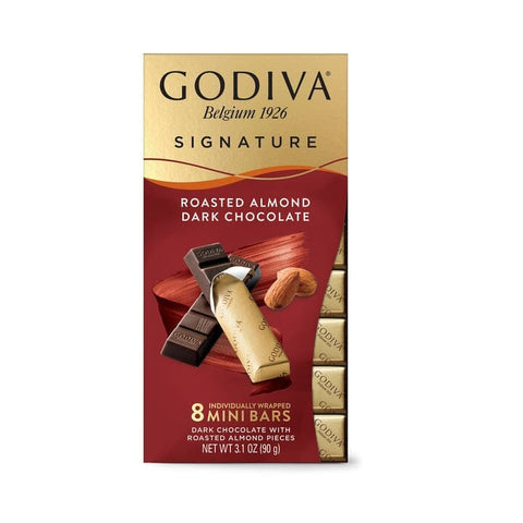 Signature Mini Bars Dark Roasted Almond 90g-Indulgence-Godiva-iPantry-australia