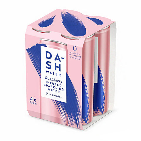 Sparkling Water with Raspberry 300ml 4Pk - Dash Water