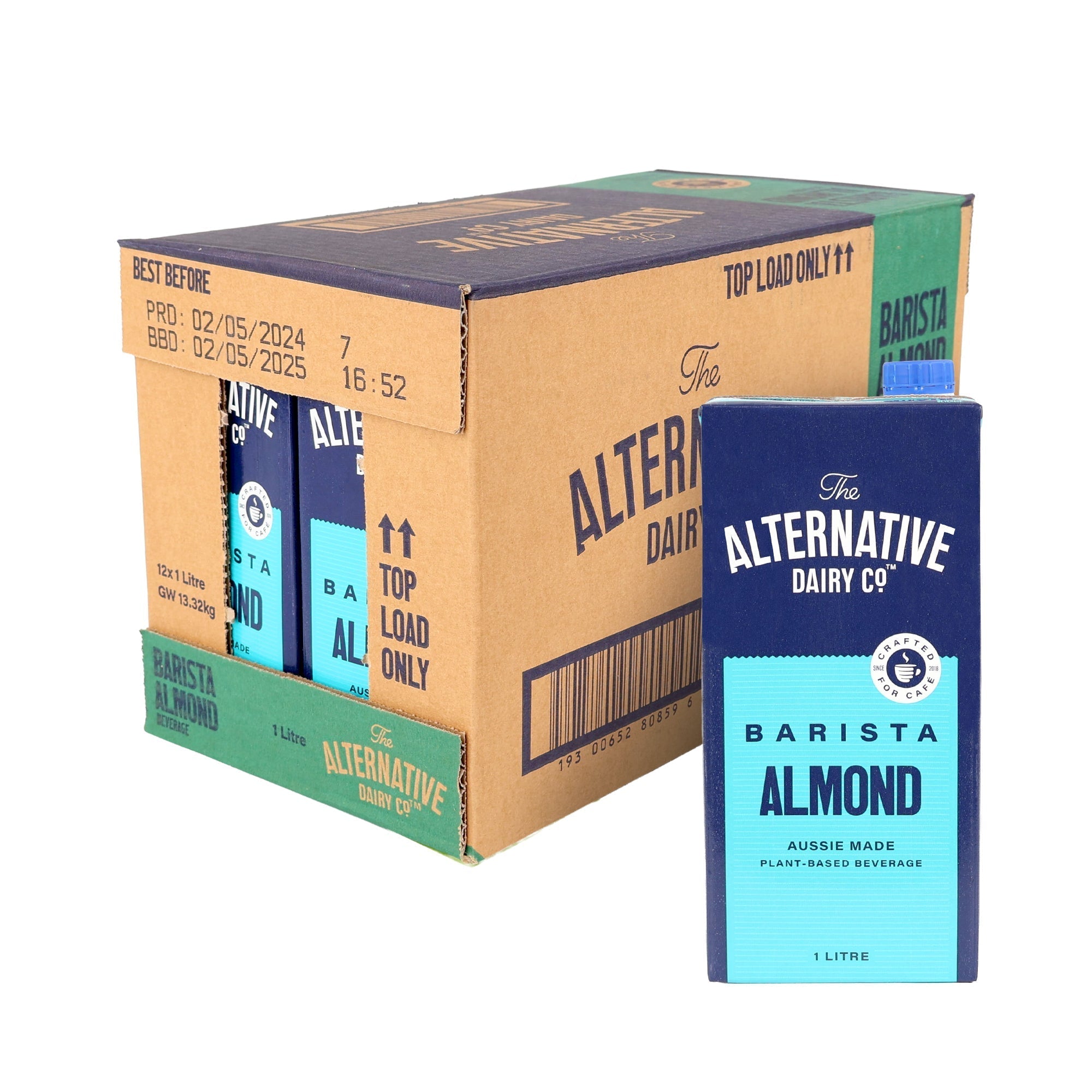 The Alternative Dairy Co Barista Almond Milk Box | 12 x 1L