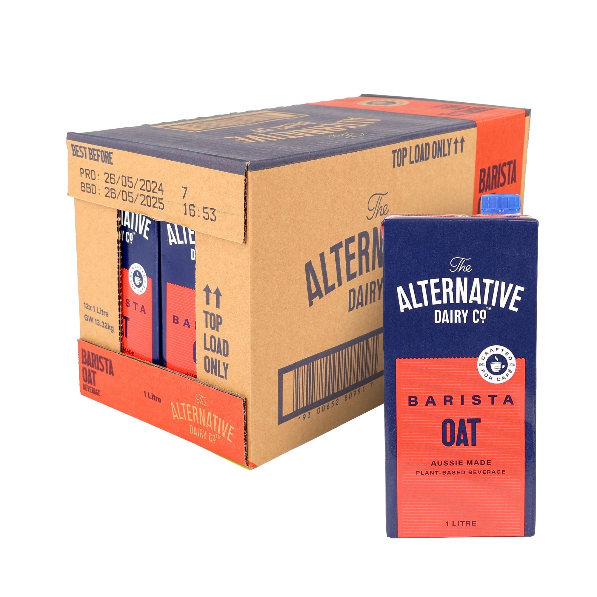 The Alternative Dairy Co Barista Oat Milk Box | 12 x 1L