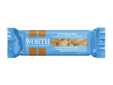 White Belgian Chocolate, Caramel & Wild Harvested Pink Lake Salt 40g-Indulgence-Worth Foods-iPantry-australia