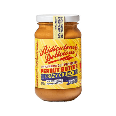 Crazy Crunch Peanut Butter 375g - Ridiculously Delicious Peanut Butter