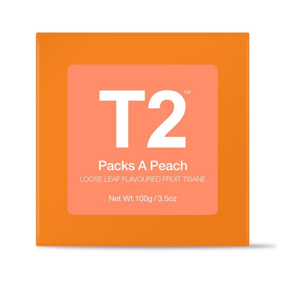 T2 Packs a Peach Loose Leaf Gift Cube 100g-Pantry-T2-iPantry-australia