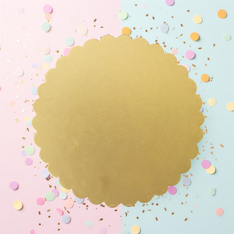 10" Scalloped Cake Board - Gold-PAPYRUS-iPantry-australia