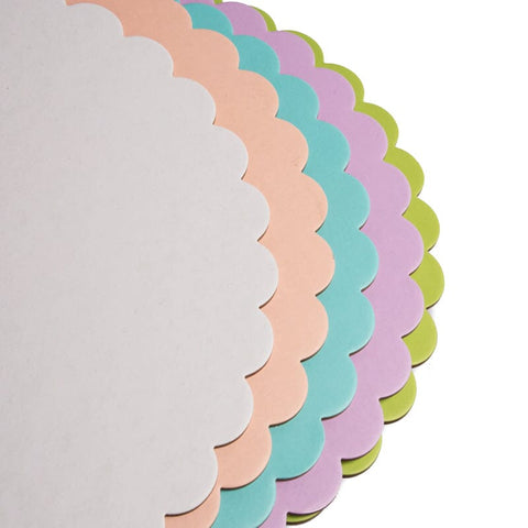 10" Scalloped Cake Board - Pastel Blue-PAPYRUS-iPantry-australia