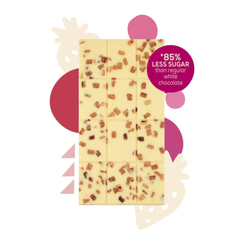 Sweet William White Chocolate with Strawberry Pieces | 100g