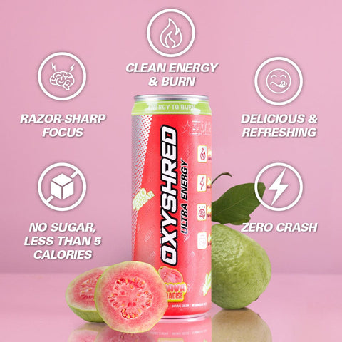 OxyShred Ultra Energy RTD Guava Paradise Can 355ml (12 P/Carton)