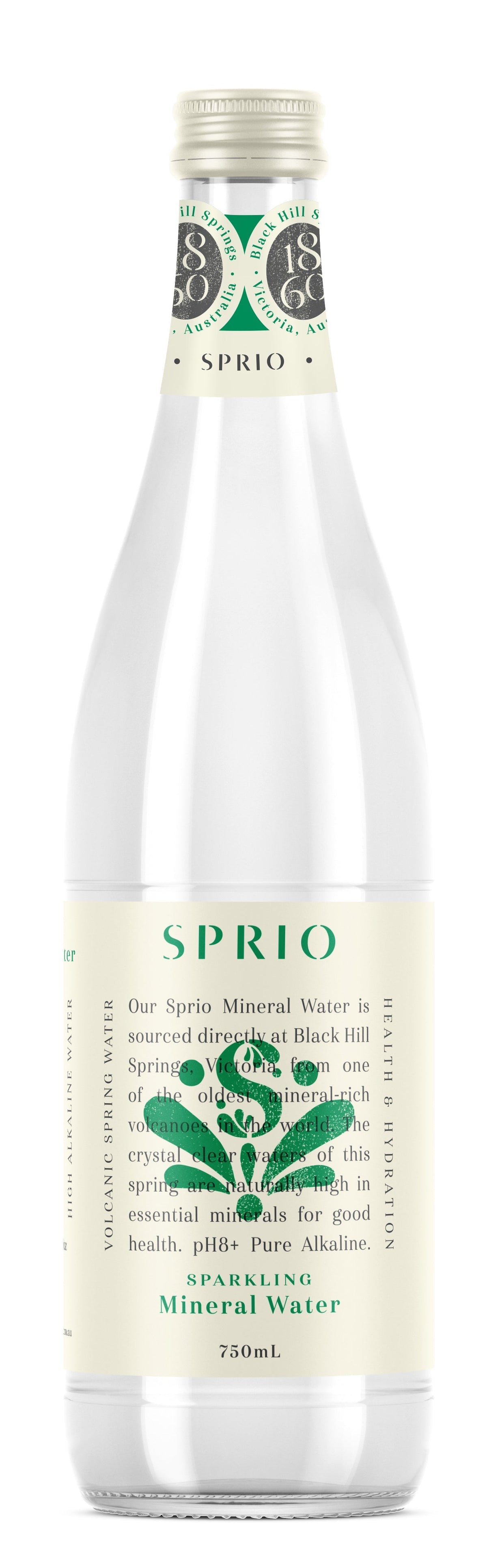 SPRIO 1860 Volcanic Spring Sparkling Mineral Water 12 Pack | 750mL ...