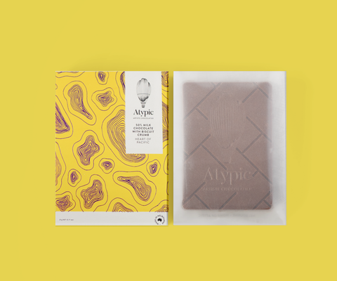 Atypic 50% Heart of Pacific Milk Chocolate with Biscuit Crumb | 20g