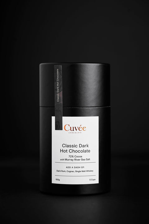 Cuvee Chocolate 72% Classic Dark Hot Chocolate with Sea Salt | 150g