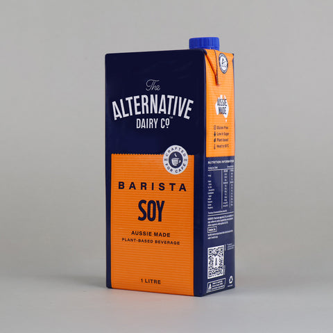 The Alternative Dairy Co Barista Soy Milk Box | 12 x 1L