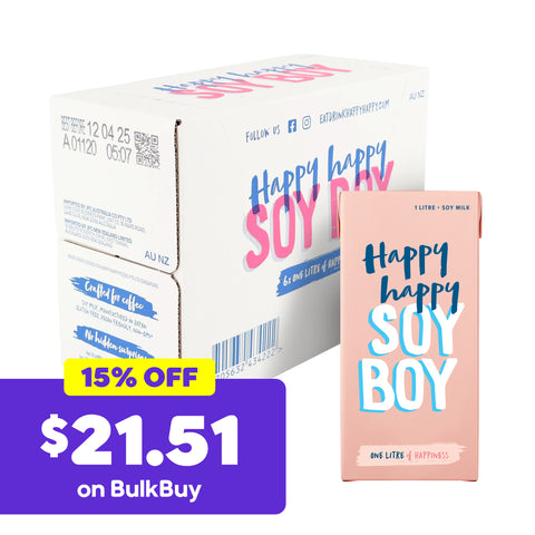 Happy Happy Soy Boy Soy Milk Box | 6 x 1L
