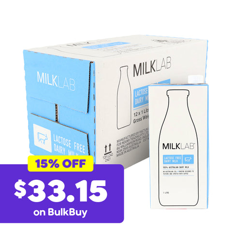 MILKLAB Lactose Free Milk Box | 12 x 1L