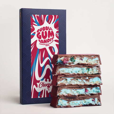 Choced Bubble Gum Bandit Chocolate Block