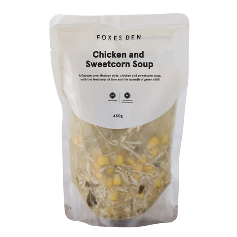 Foxes Den Mexican Style Chicken and Sweetcorn Soup | 450g (EXP 29.09.2026)