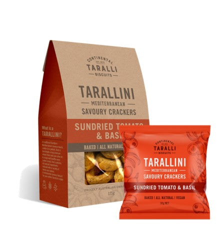 Continental Taralli Biscuit Sundried Tomato Basil Tarallini | 125g