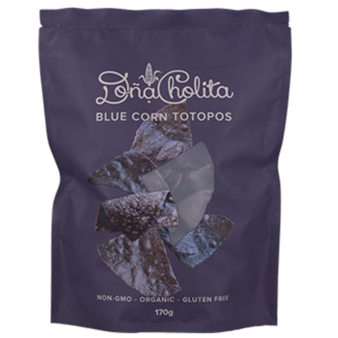 Dona Cholita Blue Corn Totopos | 170g (BB 19.05.2026)