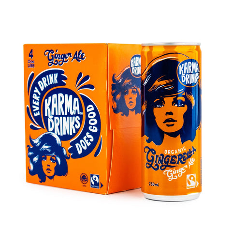 Karma Drinks - Organic Gingerlla Ginger Ale 4 Pack | 250mL