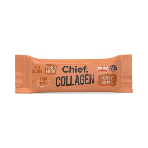 Chief Nutrition Hazelnut Brownie Collagen Bar | 45g (BB 01/08/2026)
