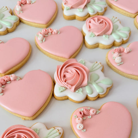 Hey There Cookie! Heart With Floral Cookie