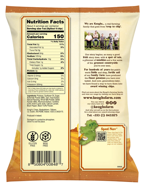 Keogh's Irish Potato Chips Truffle and Real Irish Butter | 125g