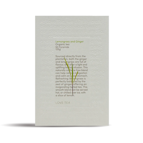 Love Tea Ginger & Lemongrass 50 Pyramid | 125g