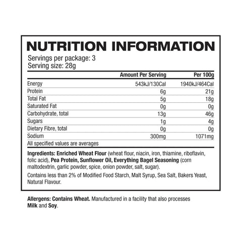 Lenny & Larry Fitzels Protein Pretzels Everything Bagel 8 Pack | 85g