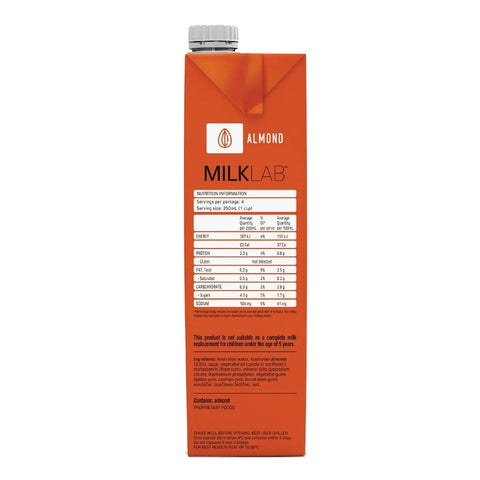 MILKLAB Almond Milk 2 Boxes | 8 x 1L