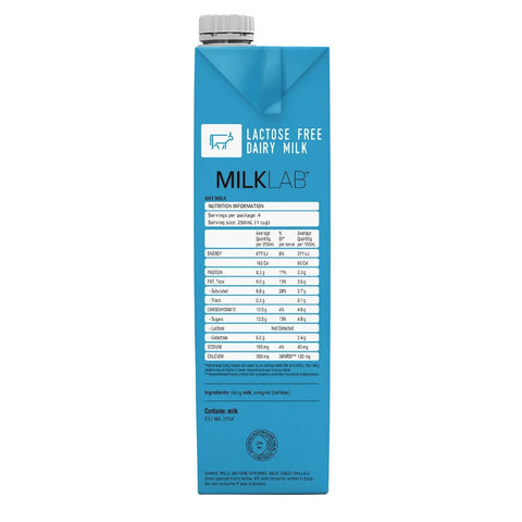 MILKLAB Lactose Free Milk 2 Boxes | 12 x 1L