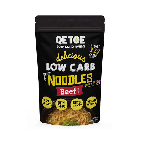 QETOE Low Carb Beef Noodles | 250g (BB 19/08/2026)