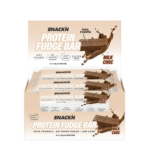 Snack'n Protein Bars Milk Choc Fudge 12 Pack | 40g